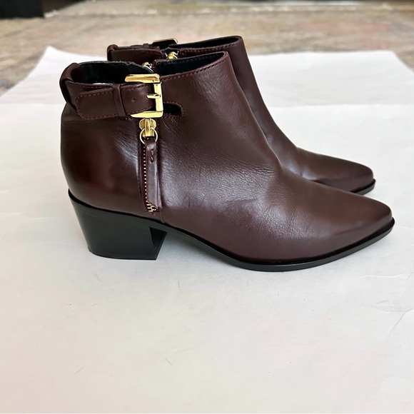Geox Lia Ox Blood Leather Ankle Bootie Size 36 / 5.5 - Picture 3 of 11